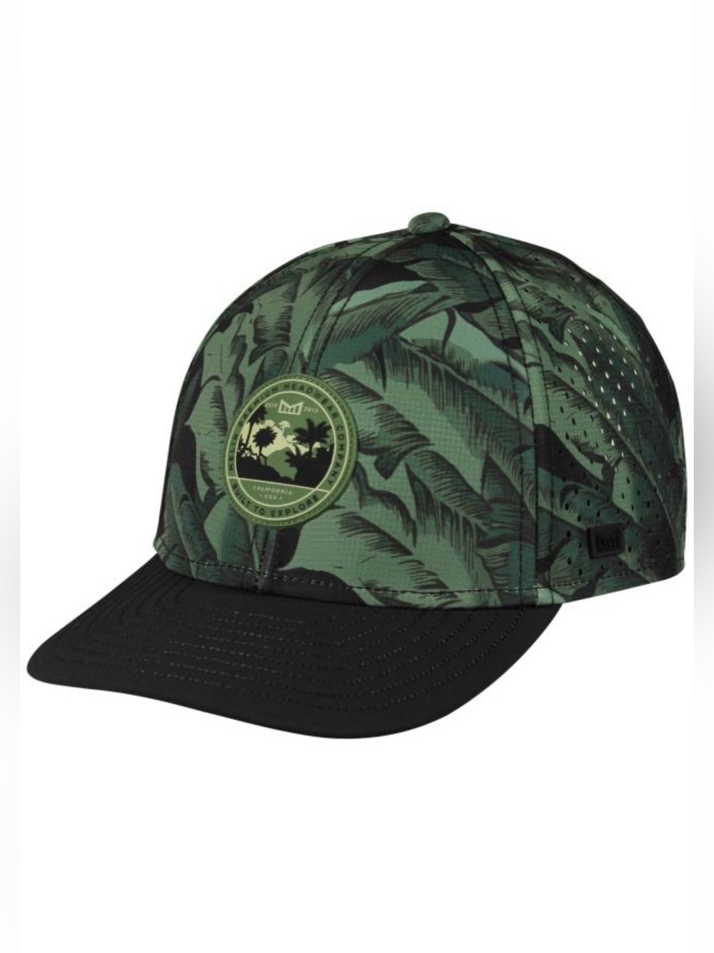 Rare Melin Hat A Game Hydro Snapback Golf Jungle Camo Tropical Green Cap